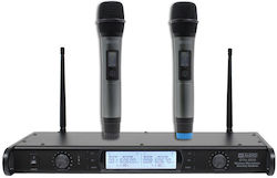 W-Audio DTM 600H Twin Handheld Diversity (606.0Mhz-614.0Mhz) Σετ Ασύρματο Μικρόφωνο Χειρός