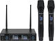 W-Audio DM 800H Twin Handheld UHF (863.0Mhz-865.0Mhz) Σετ Ασύρματο Μικρόφωνο Χειρός για Φωνητικά