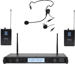 W-Audio DTM 600 Twin Beltpack Diversity 606.0Mhz-614.0Mhz Wireless Microphone Headset Set
