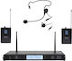W-Audio DTM 600 Twin Beltpack Diversity (606.0Mhz-614.0Mhz) Set Wireless Microphone Head for Vocals