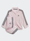 Adidas Παιδικό Σετ Φόρμας Ροζ 2τμχ 3-Stripes Tricot