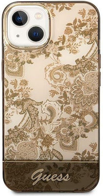 Guess Porcelain Collection Umschlag Rückseite Kunststoff Ochre (iPhone 14 Plus) GUHCP14MHGPLHC
