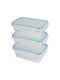 CLASSBACH Plastic Lunch Box C-FHD 4006 K Transparent 3pcs