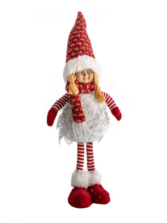 Zen Collection Christmas Fabric Elf Figure Red 50x16x10cm