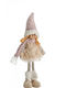 Zen Collection Christmas Fabric Elf Figure Beige 42x14x8cm