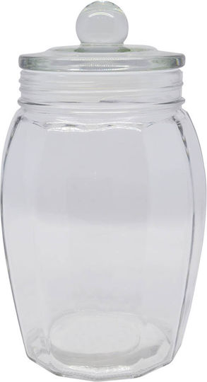 Ankor General Use Glass Jar with Lid Transparent 1200ml