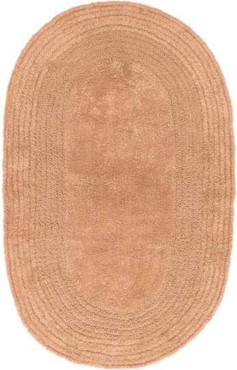 Palamaiki Covoraș de Baie Bumbac Oval Ridge Caramel 50x80buc