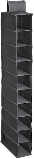 Fabric Hanging Storage Case For Clothes in Gray Color 15x30x120cm 1pcs