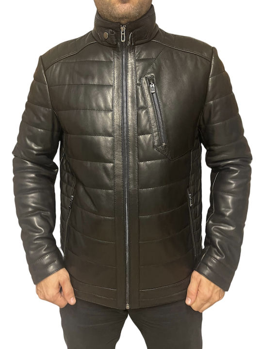 GR-ALBERT MEN'S LEATHER JACKET BLACK