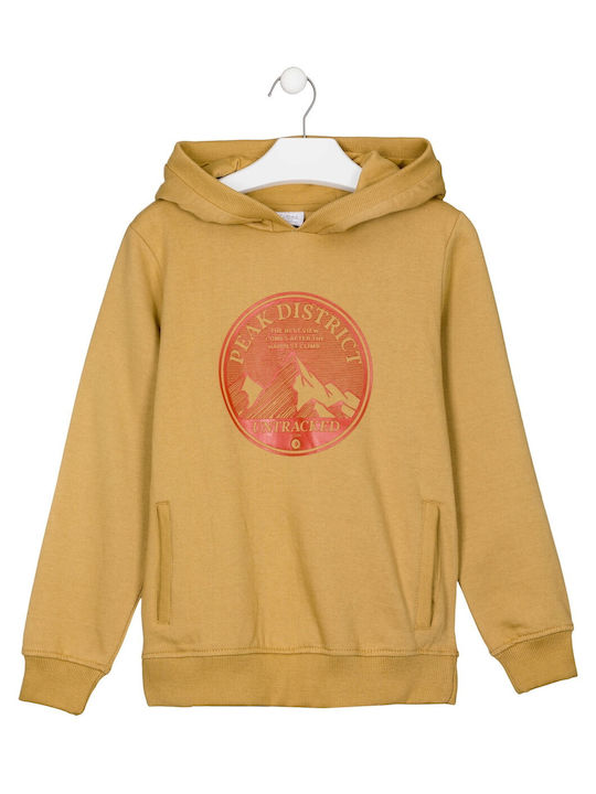 Losan Kids Sweatshirt with Hood and Pocket Beige