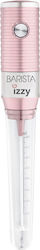 Izzy Barista Pastel Milk Frother Electric Hand Held Pink