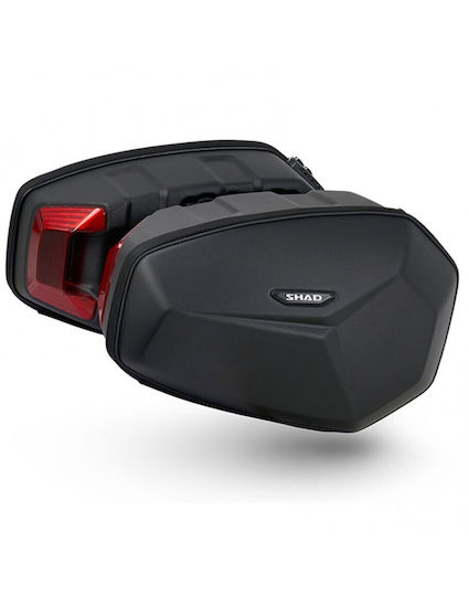 Shad Hard Shell Σετ Πλαϊνές Βαλίτσες Μοτοσυκλέτας 15lt σε Μαύρο Χρώμα
