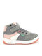 Kickalien Παιδικά Sneakers High Ανατομικά με Σκρατς Γκρι