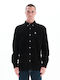 Long-sleeved Corduroy Shirt Black
