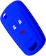 Silicone Car Key Cover Case 05.10.42 with 3 Buttons for Chevrolet Blue