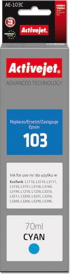 Active Jet Compatible Inkjet Printer Ink Epson 103 C13T00S24A 70ml Blue 1pcs