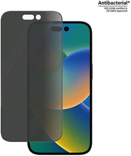 PanzerGlass Ultra-Wide Fit Privacy Antibacterial Full Face Tempered Glass Black (iPhone 14 Pro)