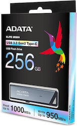 Adata Elite UE800 256GB USB 3.2 Stick mit Verbindung USB-C Silber