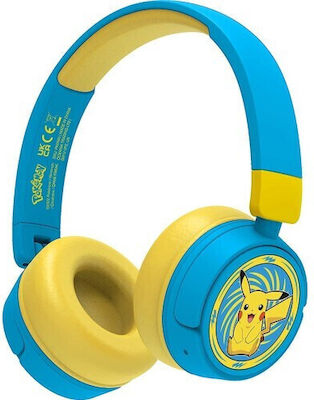 OTL Pokemon Pikachu Ασύρματα Bluetooth On Ear Παιδικά Ακουστικά με 24 ώρες Λειτουργίας Γαλάζιο