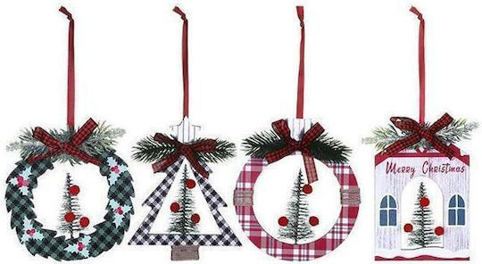 Ornament Suspendat Din Lemn 13x13cm (Desene Și Modele Diverse)