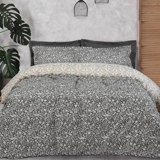 Das Home 9583 Σετ Σεντόνια Υπέρδιπλα με Λάστιχο 170x200+35εκ. Γκρι (4τμχ)