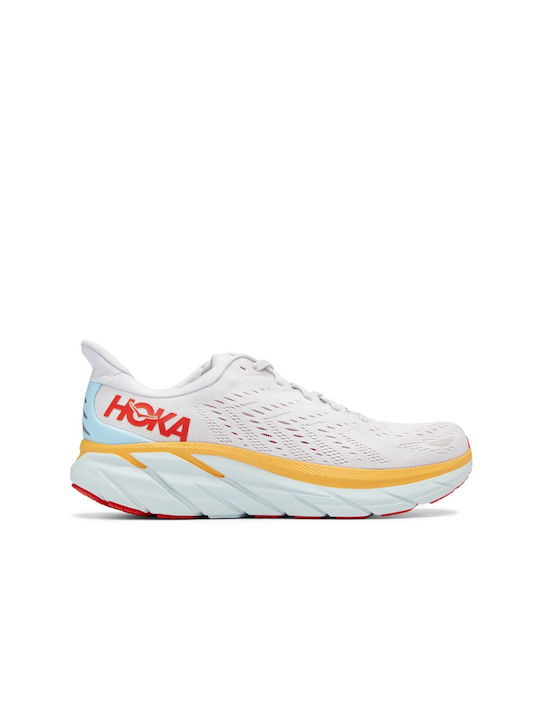 Hoka Clifton 8 Ανδρικά Αθλητικά Παπούτσια Running Λευκά