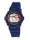 Jaga Digital Men's Watch 40mm Chronograph Battery with Blue Rubber Strap