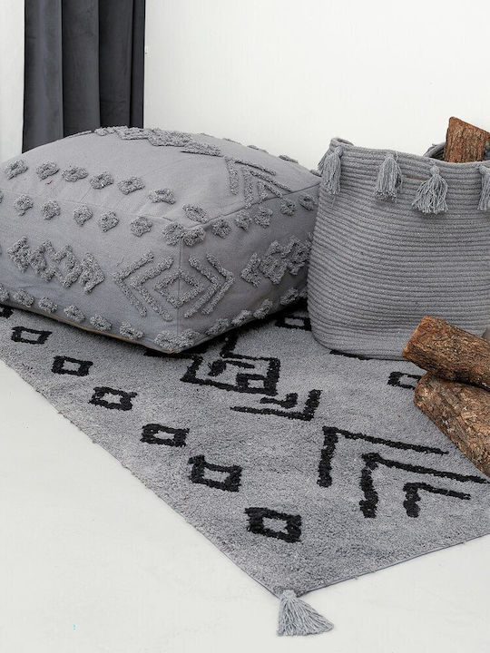 Palamaiki Ridel Χαλί Ορθογώνιο Grey 60x140cm