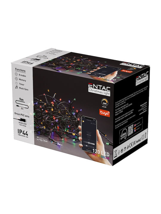 120 Lights LED 9m. Cold White in String 1pcs