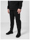 Sweatpants Glossy with Elastic Black