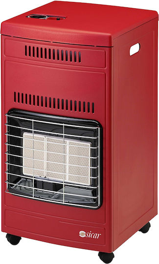 Sicar Euro 90R Κεραμική Σόμπα Υγραερίου 4200W Κόκκινη 40.5x44.5x77cm