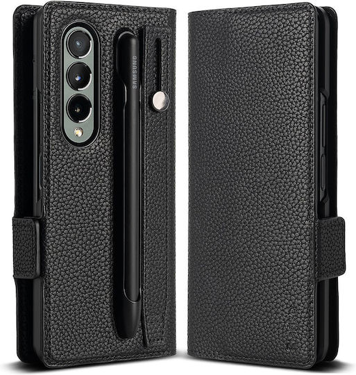 Ringke Signature Strap Задна корица Изкуствена кожа Черен (Galaxy Z Flip4)
