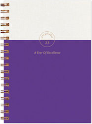 adBook Bronze 66 Purple Zilnic Agenda Violet 2023 17x25cm -66