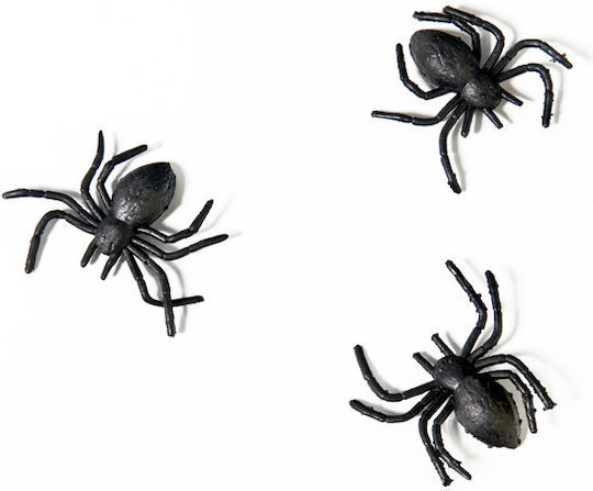 Karneval Spinne Schwarz für Halloween aus Kunststoff 10Stück