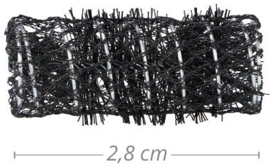 Eurostil Rollers Wire Mesh Roller 28mm in Black Color 6pcs