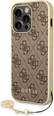 Guess 4G Charms Synthetic Back Cover Brown (iPhone 14 Pro)