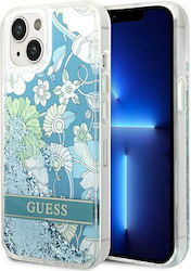 Guess Flower Liquid Glitter Задна корица Пластм...
