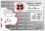 Typotrust Σετ Φάκελοι Αλληλογραφίας με Αυτοκόλλητο 25τμχ 11.4x16.2εκ. σε Λευκό Χρώμα 3000-25