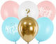 Σετ 6 Μπαλόνια Gender Reveal Latex Πολύχρωμα Boy or Girl 30εκ. (Διάφορα Χρώματα)