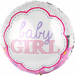 Μπαλόνι Foil Στρογγυλό Baby Girl Ροζ 45εκ.