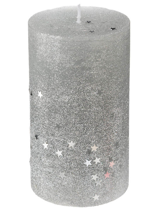 Fééric Lights and Christmas Christmas Silver Candle 12cm