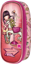 Santoro Carousel Salmon Pencil Case Fuchsia