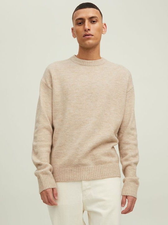 Jack & Jones Πουλόβερ Μακρυμάνικο Μπεζ