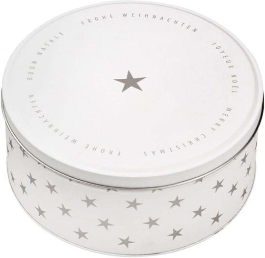 Raeder Merry Christmas Christmas Cookie Jar Metallic White D17cm.