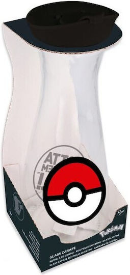 Stor Glass Kids Water Bottle Football with Screw-on Cap Non Spill Transparent 1000ml