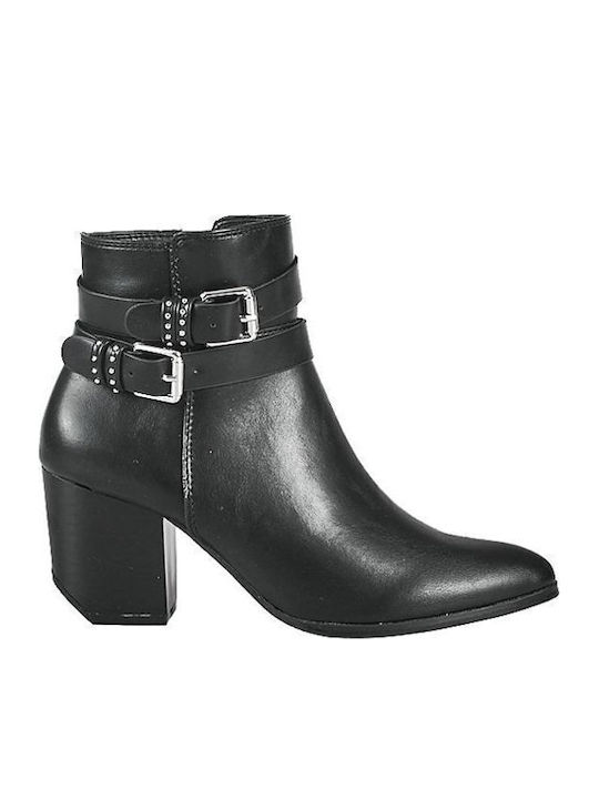 Women's Ankle Boots with Medium Heel Black