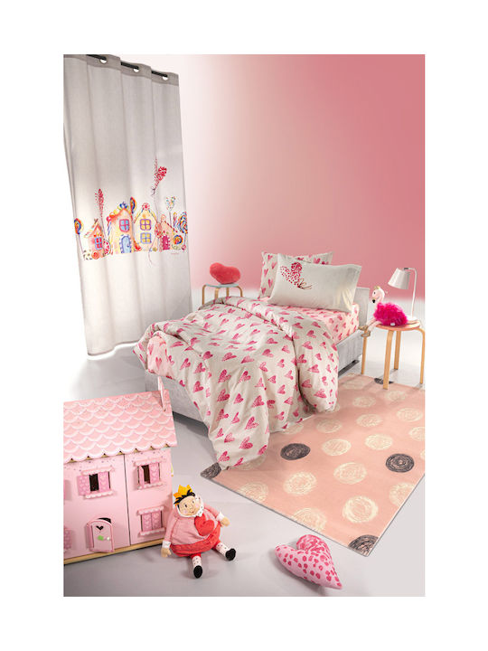 Saint Clair Lollipop Set Kids Duvet Cover Single with Pillowcase Cotton Pink 165x225cm