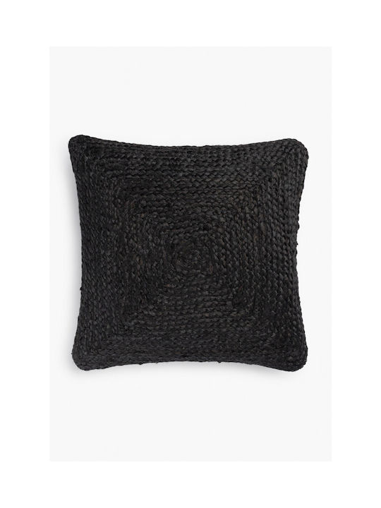 Calma House Sofa Cushion Ural 100% Cotton Black 60x60cm