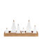 Raeder Crăciunescă Decorativă Lemn Scenă Albă 13x13x7cm.