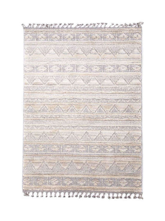 Royal Carpet La Casa 725A Rectangular Rug with Fringes White / Light Gray